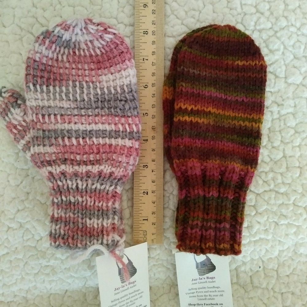 NEW:Childs hand made mitten lot